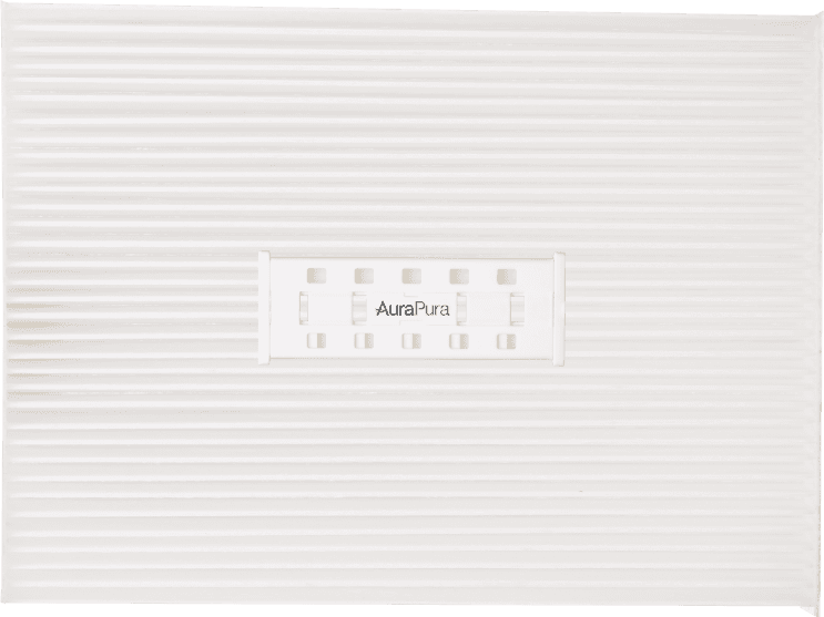 AuraPura installed on a cabin air filter