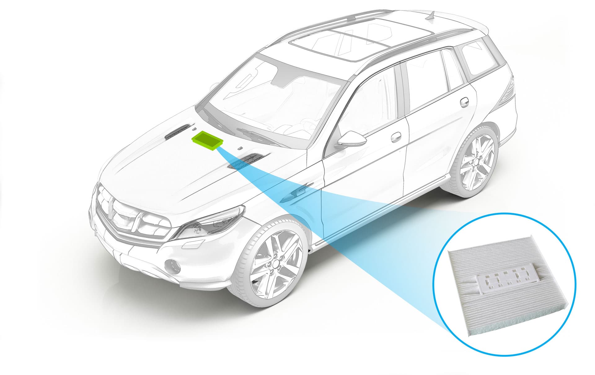 Cabin air filter diagram